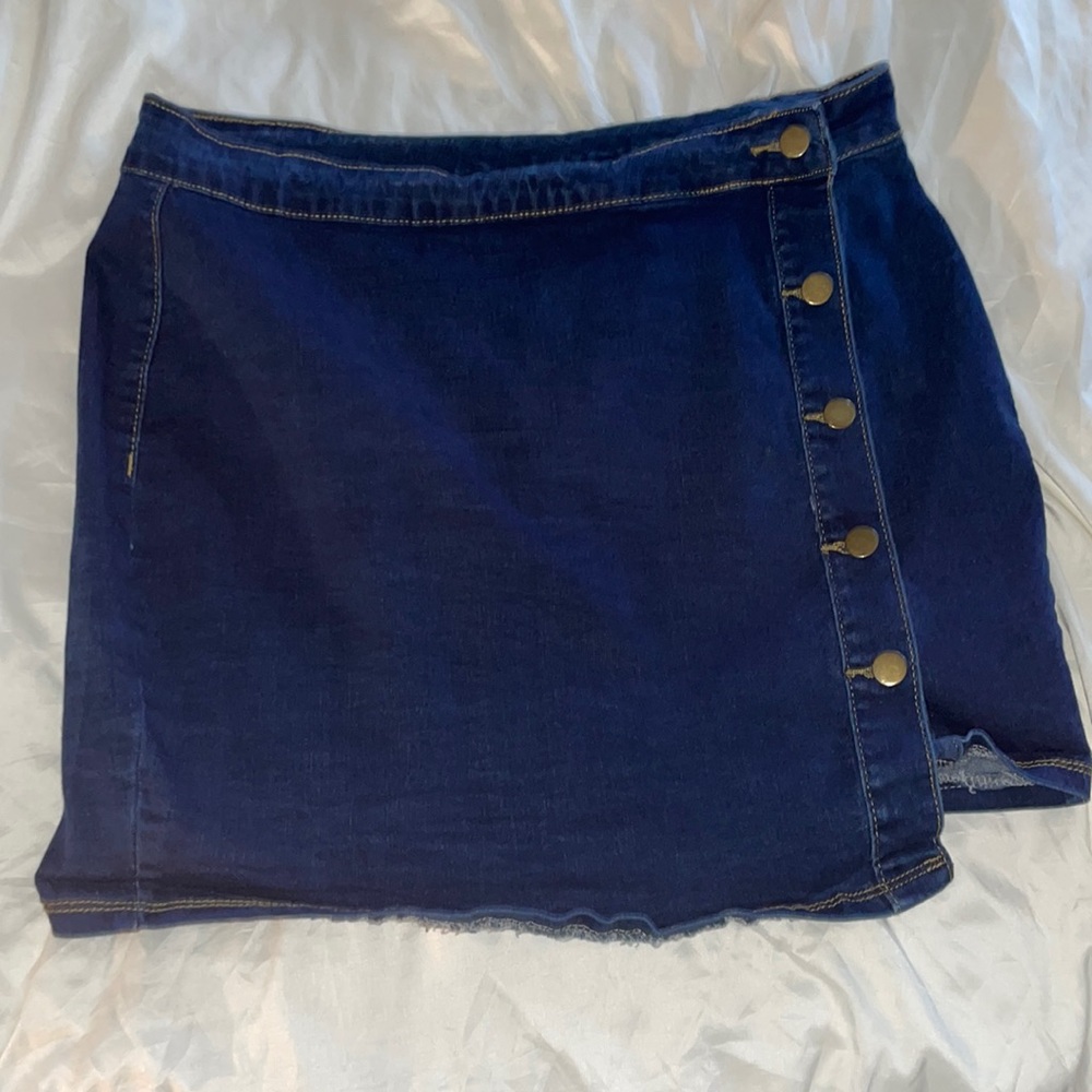 Distressed Blue Jean skirt